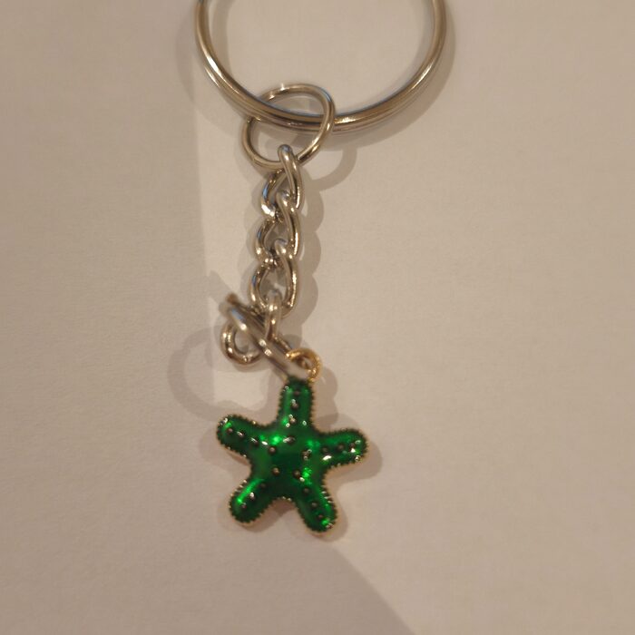 Green Dotted Round Star