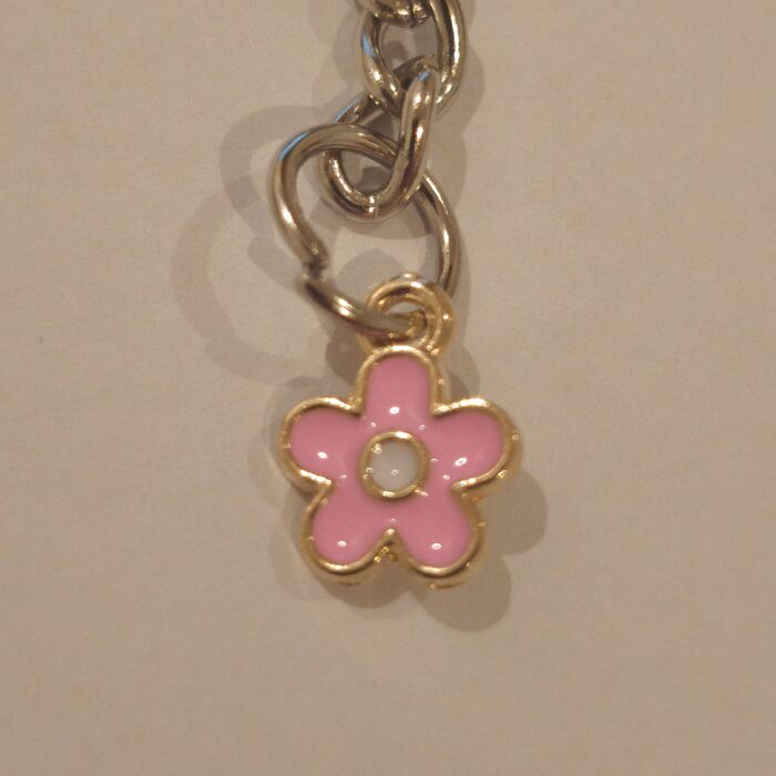 Pink Rounded Flower with White Center
