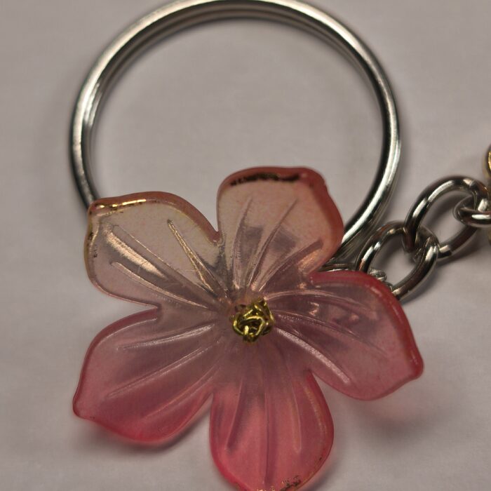 Pink Flower with 2 hearts