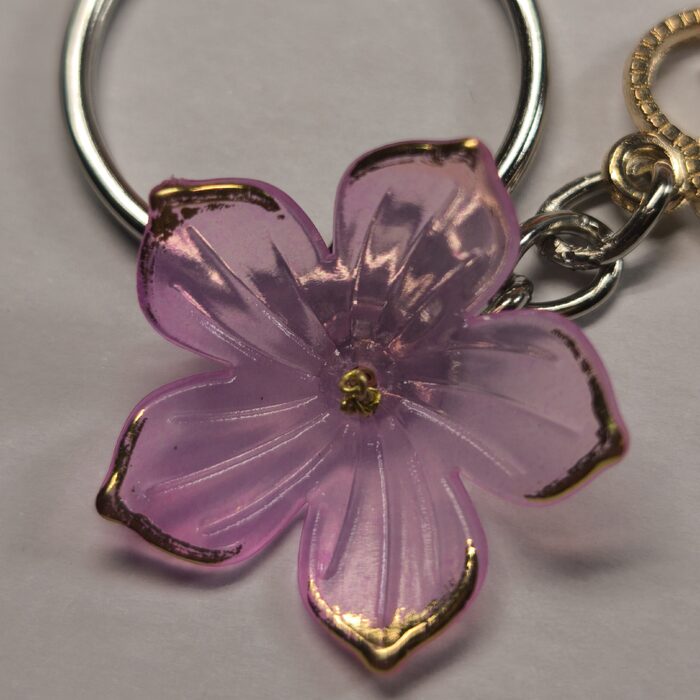 Pink Flower with Star inside a Heart