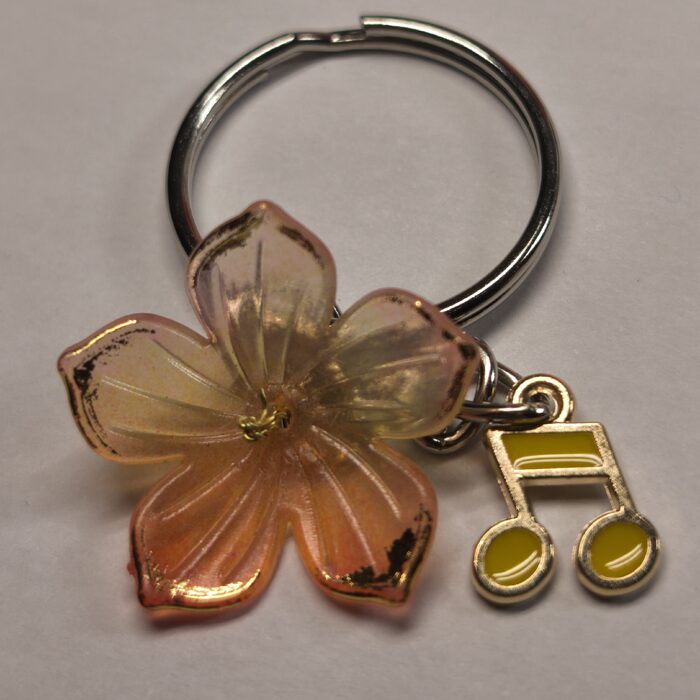 Orange Flower with Yellow Music Note