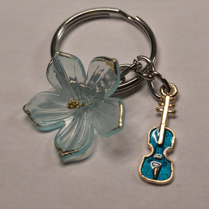 Light Blue Flower with Blue Ukulele