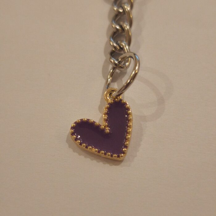 Purple Dotted Heart